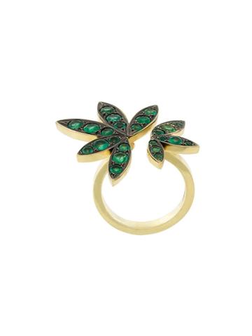 Jagga 18kt Yellow Gold 'lilly' Ring - Metallic