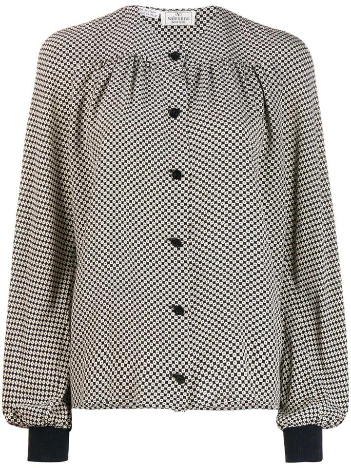 Valentino Vintage 1980's Pattern Shirt - Black
