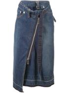 Sacai Deconstructed Denim Skirt - Blue