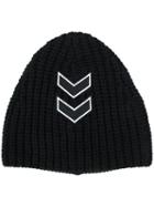 Neil Barrett - Arrown Beanie - Men - Wool - One Size, Black, Wool