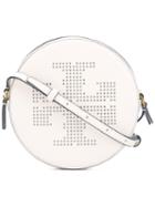 Tory Burch Perforated Logo Crossbody Bag, Women's, White, Leather