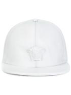 Versace Medusa Baseball Cap, Men's, Size: 57, White, Calf Leather/polyester