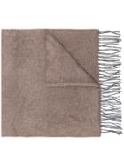 Canali Fringed Scarf - Brown