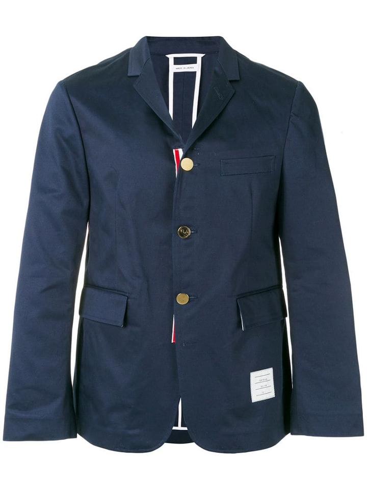 Thom Browne Unconstructed High Density Sport Coat - Blue