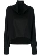 Andrea Ya'aqov Cowl Neck Sweatshirt - Black