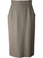 Christian Dior Vintage Midi Skirt, Women's, Size: 38, Green