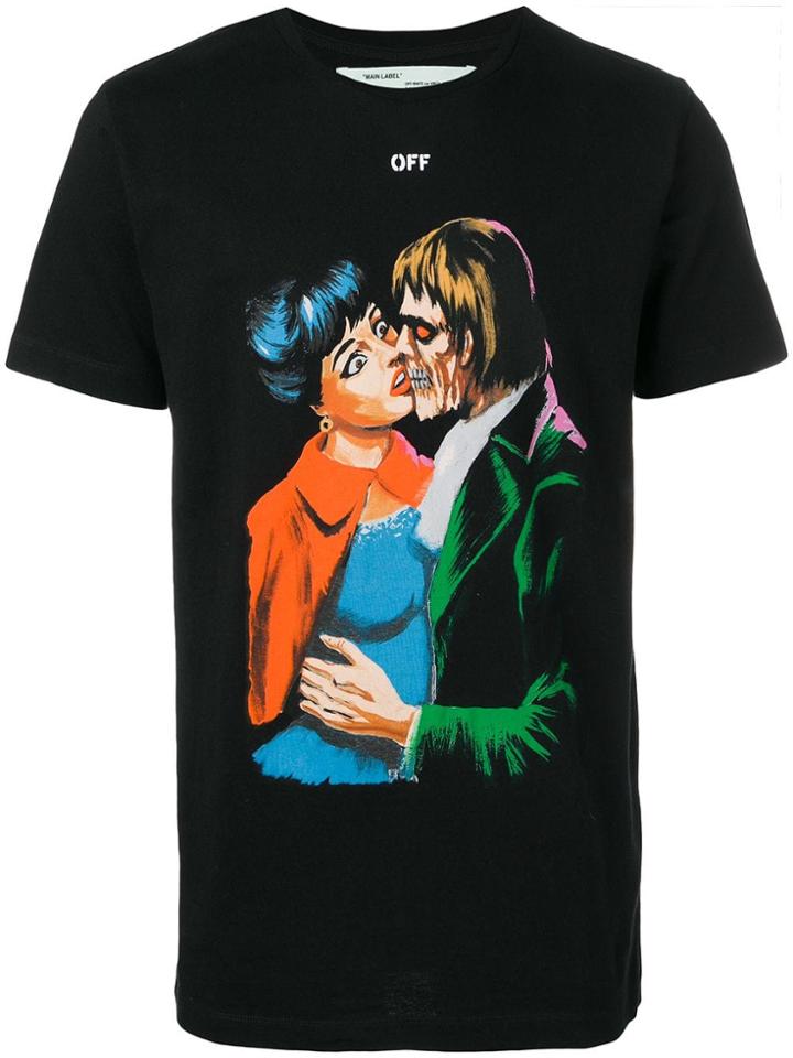 Off-white Kiss Print T-shirt - Black