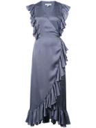 Shona Joy Ruffled Midi Dress - Grey