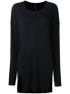 Ilaria Nistri Slit Laterals Pullover, Women's, Size: Medium, Black, Modal