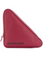 Balenciaga Triangle Medium Clutch Bag - Red