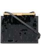 Nº21 Sequin-embroidered Pochette Bag - Black