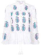 Figue Adeline Embroidered Blouse - White