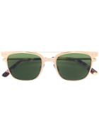 Bottega Veneta Eyewear Embellished Square Frame Sunglasses - Metallic