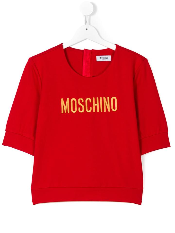 Moschino Kids - Logo Print T-shirt - Kids - Polyamide/polyester/spandex/elastane/viscose - 14 Yrs, Red