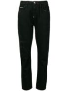 Philipp Plein Crystal Embellished Straight-leg Jeans - Black
