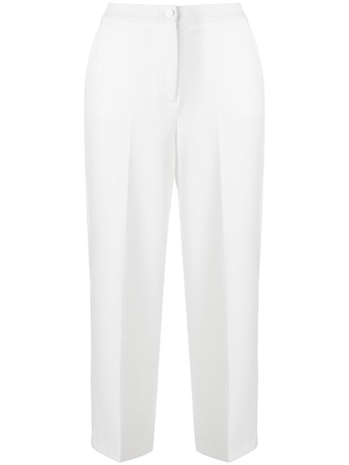 Blugirl Cropped Wide-legged Trousers - White