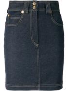 Versace Denim Fitted Skirt - Blue