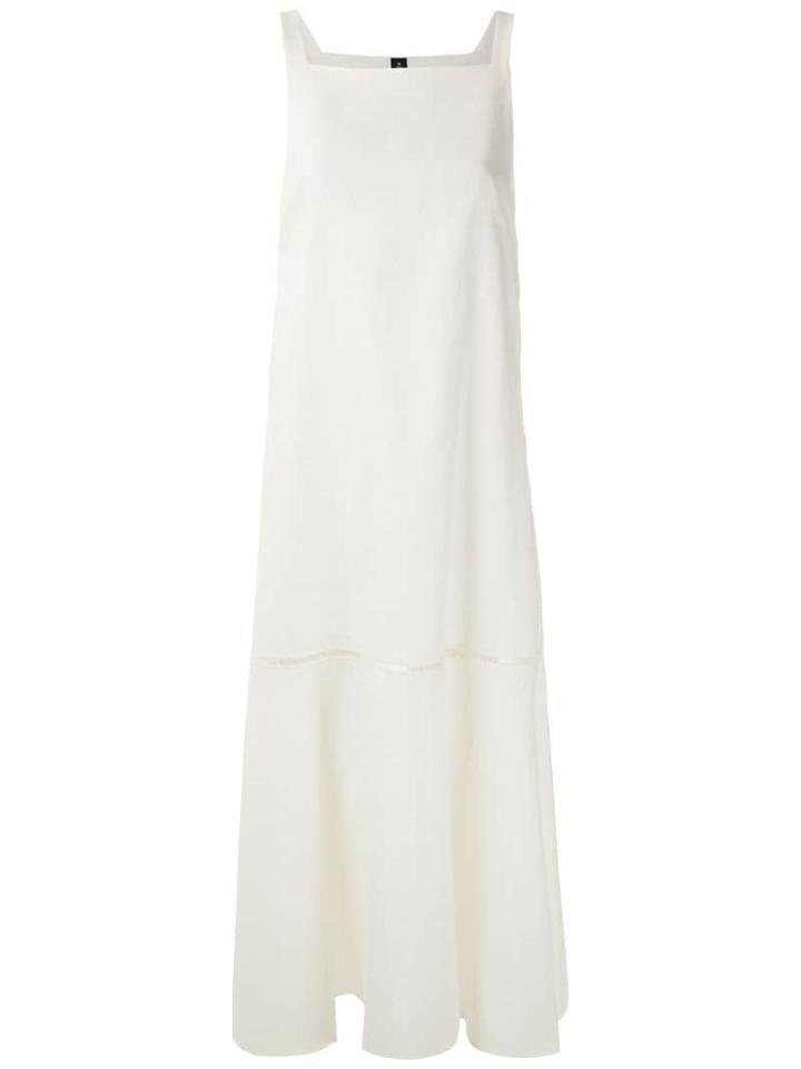Osklen Palm Embroidered Maxi Dress - White