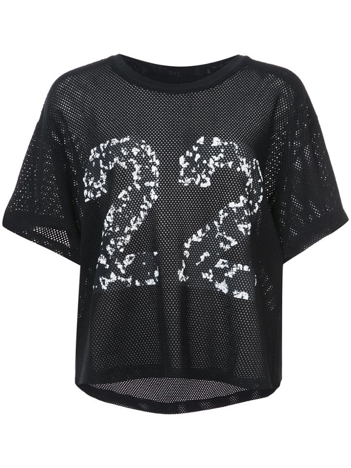 Amiri Number Mesh T-shirt - Black