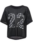 Amiri Number Mesh T-shirt - Black