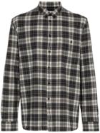 Givenchy Save Our Souls Embroidered Check Wool Cashmere Blend Shirt -