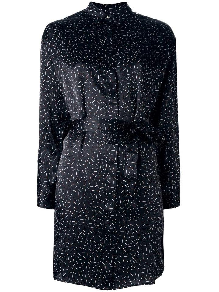Diesel Match Print Shirt Dress, Women's, Size: Small, Black, Silk