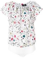 Elisabetta Franchi Bodysuit-style Printed Blouse - White