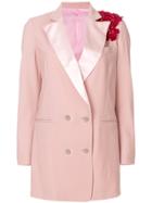 Christian Pellizzari Sequin Detail Double Breasted Blazer - Pink &