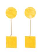 Iuo Geometric Drop Earrings - Yellow