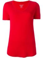 Majestic Filatures V-neck T-shirt, Women's, Size: Ii, Red, Spandex/elastane/viscose