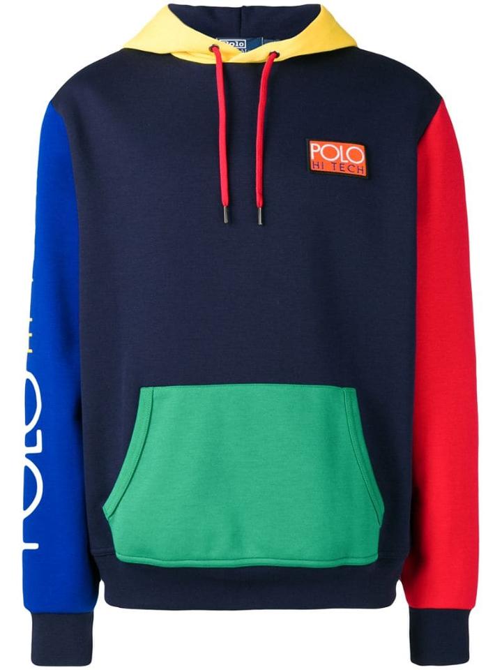 Polo Ralph Lauren Colour Block Hoodie - Blue