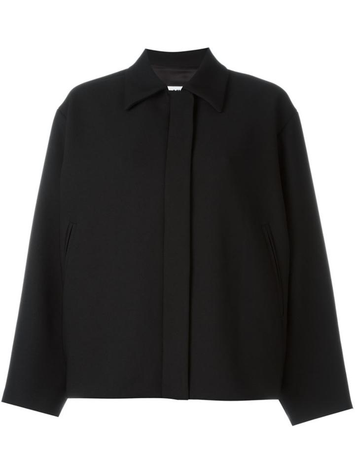 Mm6 Maison Margiela Zipped Jacket, Women's, Size: 40, Black, Polyester/viscose
