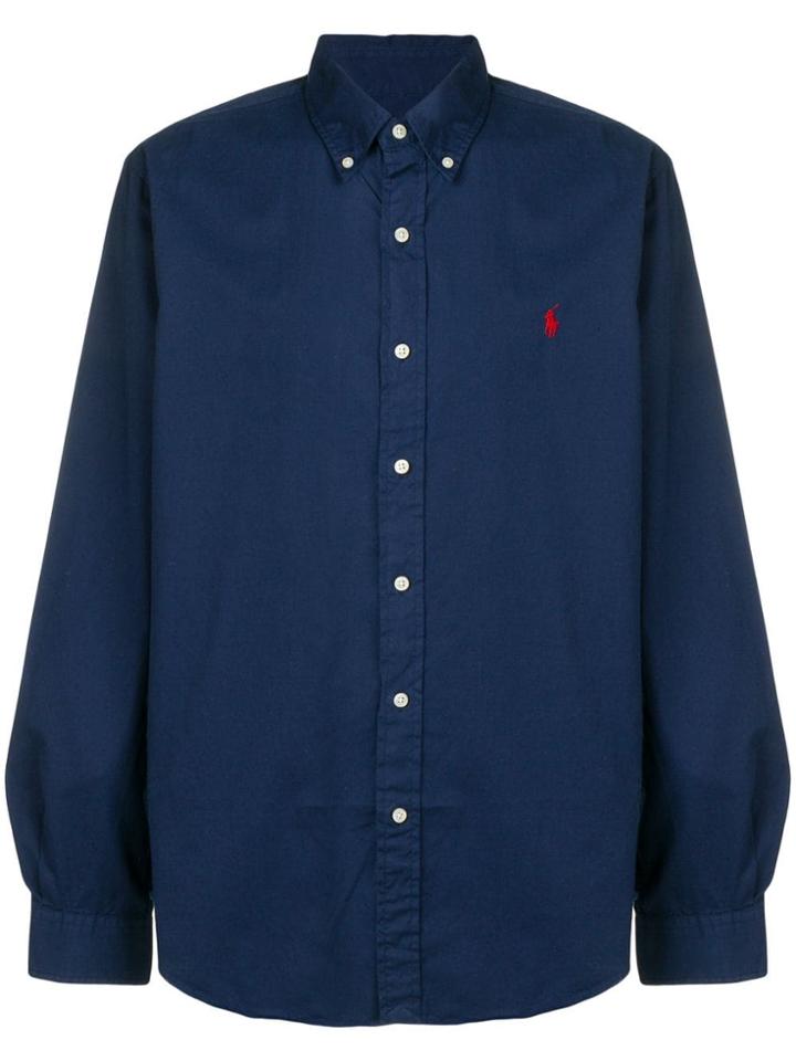 Polo Ralph Lauren Logo Long-sleeve Shirt - Blue