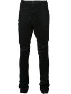 En Noir Distressed Skinny Jeans, Men's, Size: 32, Black, Cotton/spandex/elastane