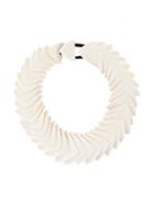 Monies Embellished Stack Necklace - White