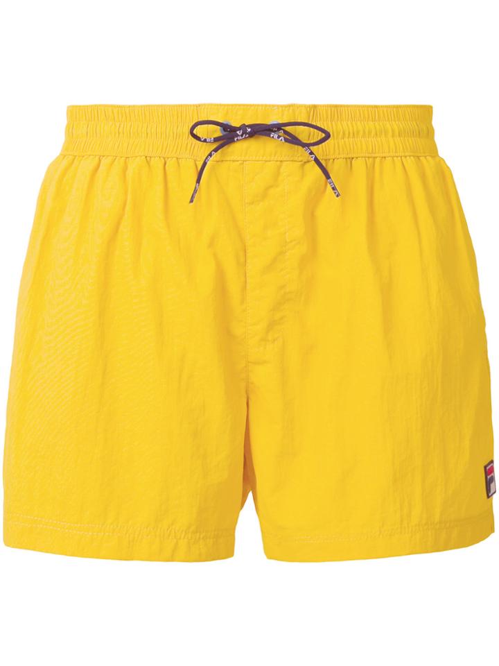 Fila Embroidered Logo Swim Shorts - Yellow & Orange