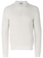 Lanvin Ribbed V-neck Jumper - Neutrals