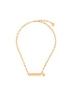 Versace Logo Plaque Necklace - Gold