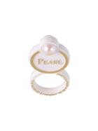 Theatre Products Faux Pearl Ring, Women's, White