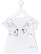 Kenzo Kids - Animal Print T-shirt - Kids - Cotton/spandex/elastane - 9 Mth, Infant Girl's, White