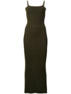Mm6 Maison Margiela Long Knit Dress, Women's, Size: Medium, Green, Acrylic/wool