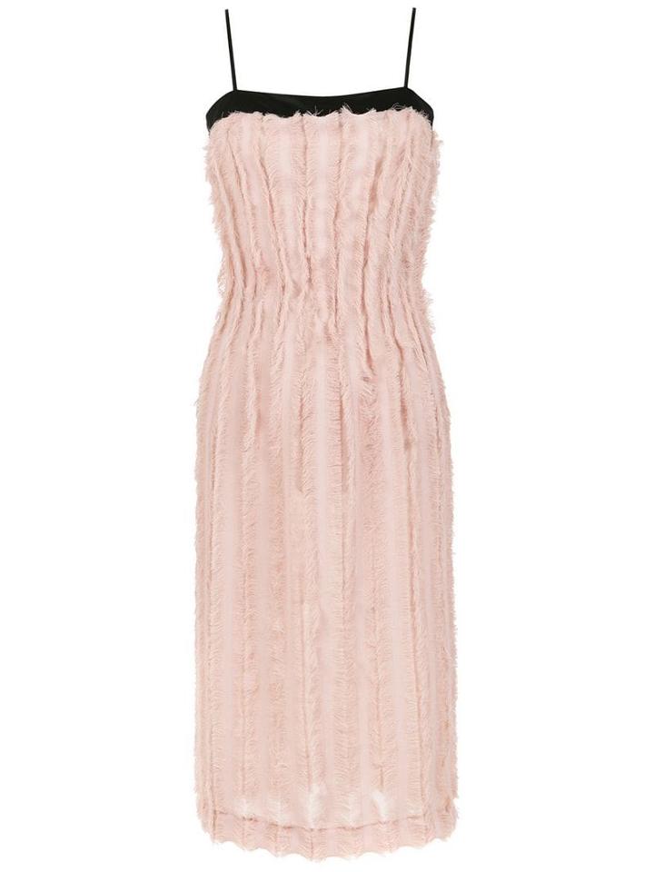 À La Garçonne Midi Fringed Dress - Pink