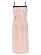 À La Garçonne Midi Fringed Dress - Pink