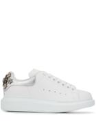Alexander Mcqueen Floral Embroidery Lace-up Sneakers - White