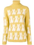Moncler Grenoble Kitten-intarsia Sweater - Yellow