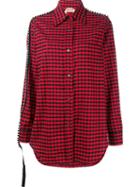 No21 Diamante Trim Gingham Shirt, Women's, Size: 38, Red, Cotton