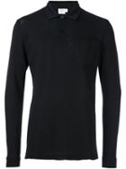 Sunspel 'l/s Riviera' Polo Shirt, Men's, Size: Medium, Black, Cotton