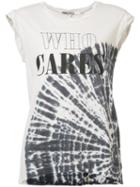 Pam & Gela - Sunburst Print Sleeveless T-shirt - Women - Cotton/polyester/rayon - Xs, White, Cotton/polyester/rayon