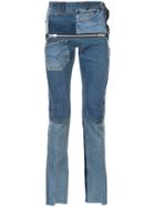 Takahiromiyashita The Soloist High Waisted Patchwork Jeans - Blue