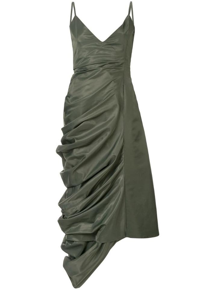 Y/project Asymmetric Drape Dress - Green